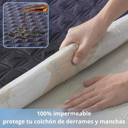 🫗Protector de colchon antifluidos : Anti acaros, anti polvo recubierto para mayor proteccion.
