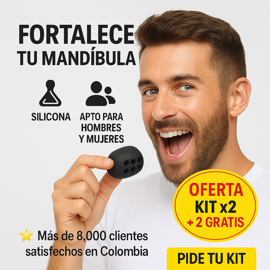 🔒ENTRENADORES DE MANDÍBULA UNIVERSAL👩🏻👨🏻KIT x2 PARES + 2 PARES GRATIS