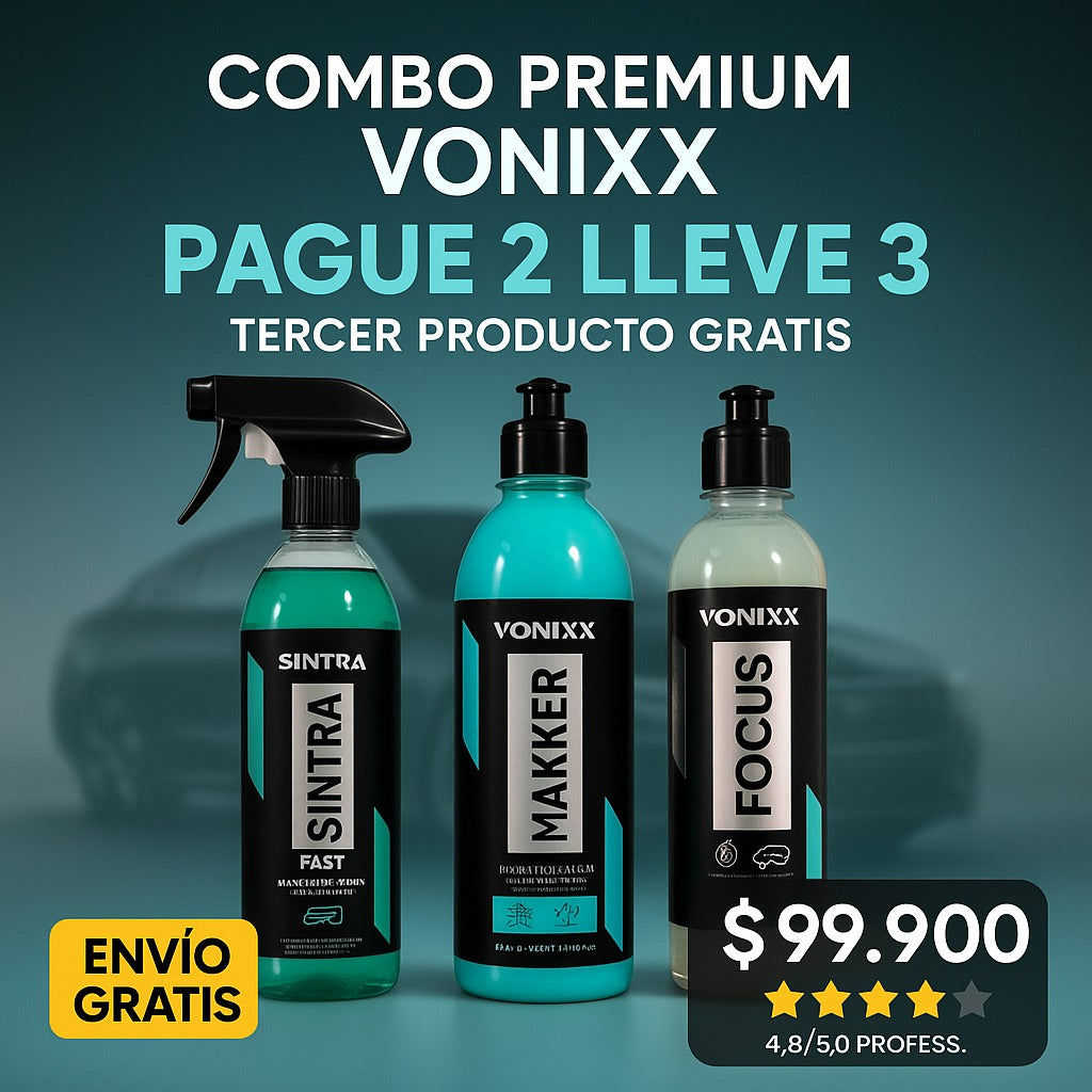 🔝KIT LIMPIEZA EXCLUSIVO PARA AUTOS🚘x3(FOCUS-MAKKER-SINTRAFAST)